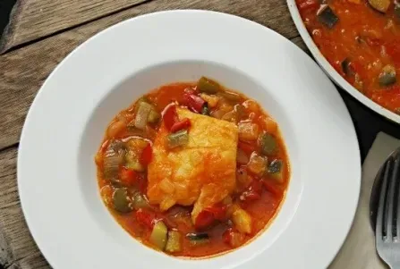 Bacalao con pisto