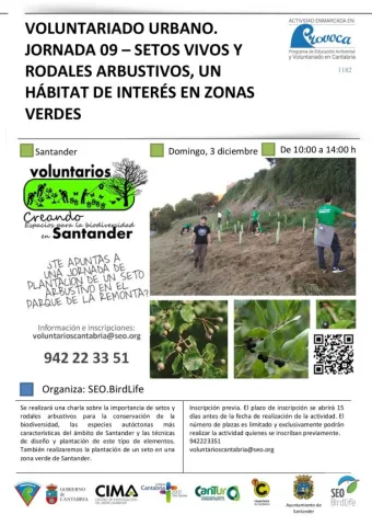 Se buscan voluntarios para la plantación de un seto arbustivo en el parque de la Remonta